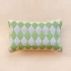 Green Argyle Cotton Cushion Cover