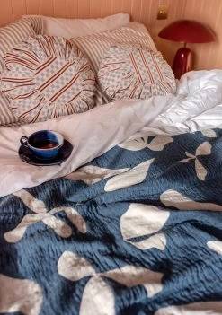 Cotton Throw In Blue Abstract -Cozy Scarves Shop CCSTRBL12 CottonCushionCover BlueStripe 2 fa74b65d 6a42 40a7 8f67 19828bfca4a3