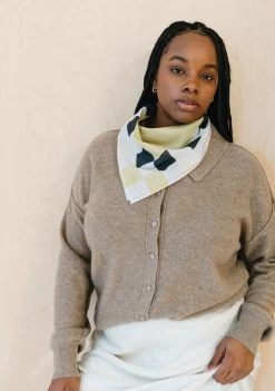 Cotton Square Scarf In Lilac Checkerboard -Cozy Scarves Shop CTSCCBLI12 CottonScarf LilacCheckerboard 1 b630b015 42e7 408a b1b2 963ff3840da8