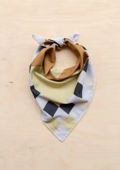 Cotton Square Scarf In Lilac Checkerboard -Cozy Scarves Shop CTSCCBLI12 CottonScarf LilacCheckerboard 2