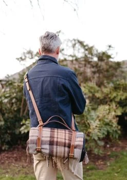 Leather Picnic Shoulder Strap -Cozy Scarves Shop CorePicnicBlanketsLifestyle 33