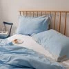 Cotton & Linen Duvet Cover In Blue