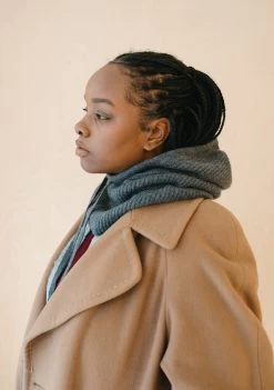 Merino Hood In Charcoal -Cozy Scarves Shop HAMRMGCH11 MerinoHoodinCharcoal 3