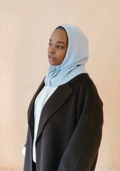 Merino Hood In Blue 6 Merino Hood In Blue -Cozy Scarves Shop HAMRPLBL11 MerinoHoodinBlue 3