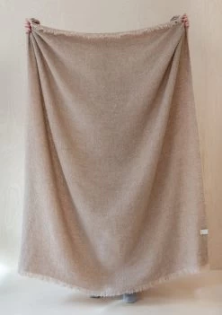Alpaca Blanket In Oatmeal