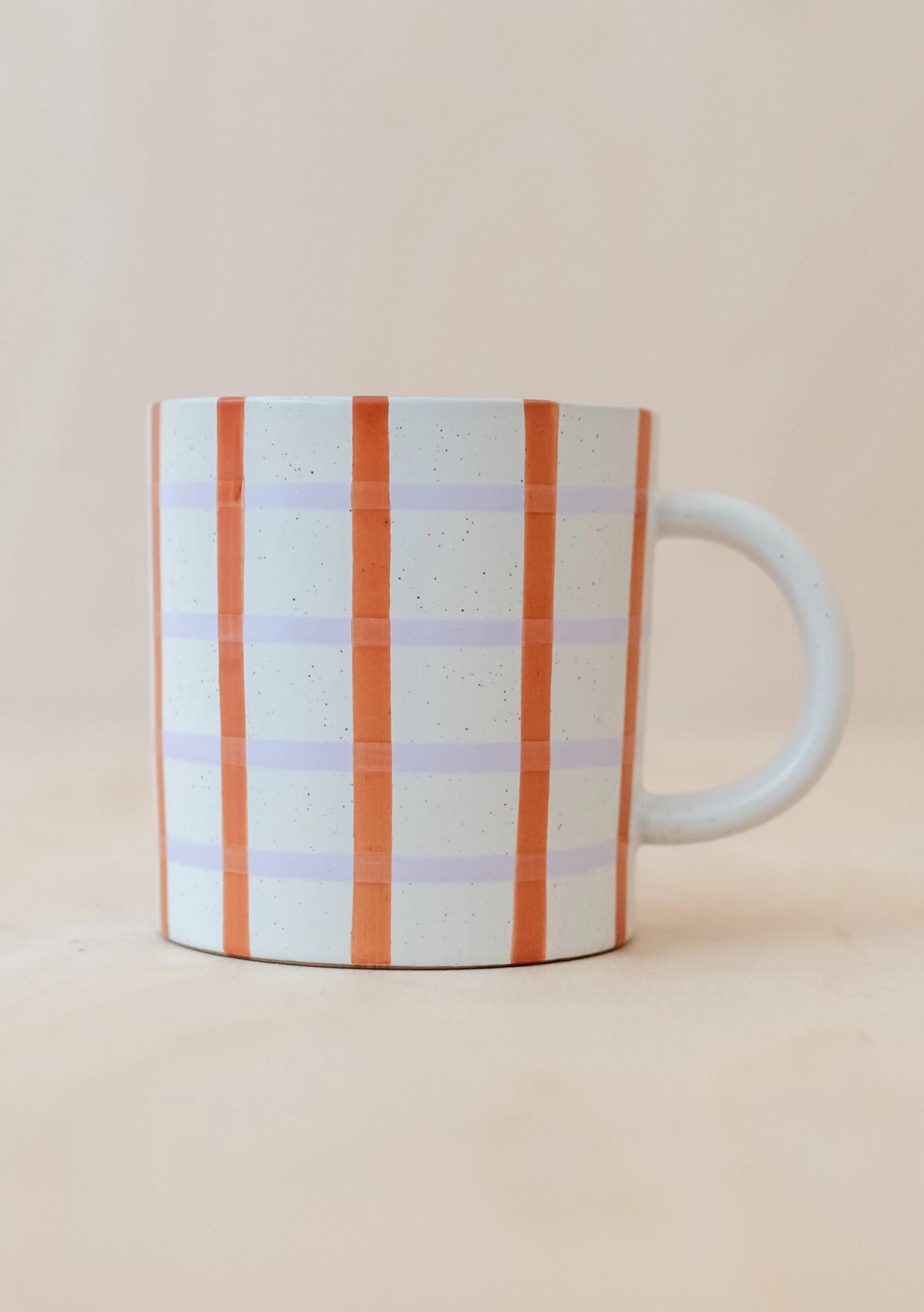 Lilac Check Mug 1 Lilac Check Mug