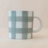 Sage Check Mug