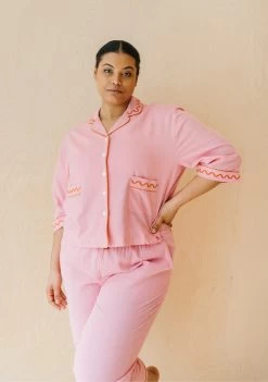 Cotton & Linen Pyjamas In Pink