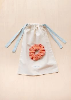 Cotton Pyjamas In Apricot Checkerboard -Cozy Scarves Shop PJSHCBAP12 CottonPyjamas ApricotCheckerboardSet 8