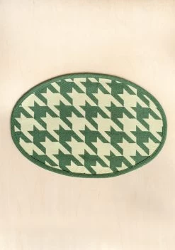 Green Houndstooth Cotton Placemats Set Of 2