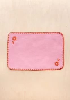Cozy Scarves Shop -Cozy Scarves Shop PLMTPK12 Cotton LinenPlacematsSetof2Pink 1