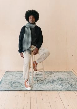 Cozy Scarves Shop -Cozy Scarves Shop SCLHTOL11 LambswoolScarfinOliveHoundstooth 2 3018b1be 75cb 4b9d af50 0d11ae168f7f