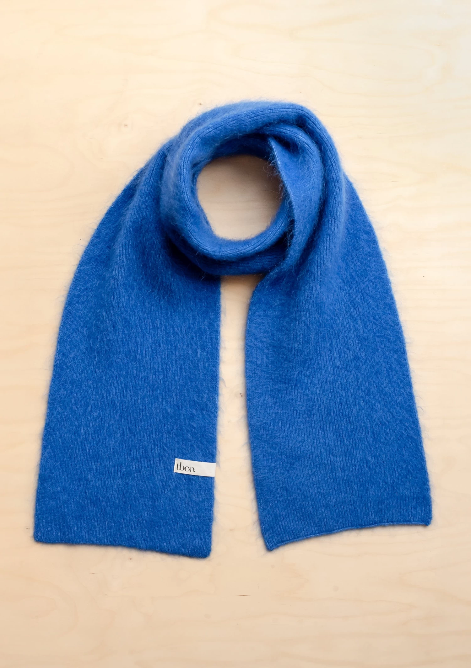 Mohair & Wool Scarf In Blue 3 Mohair & Wool Scarf In Blue - Image 3