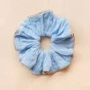 Cotton Oversized Scrunchie In Blue
