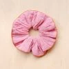 Cotton & Linen Oversized Scrunchie In Pink