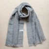 Men's Alpaca Oversized Scarf In Light Grey Melange