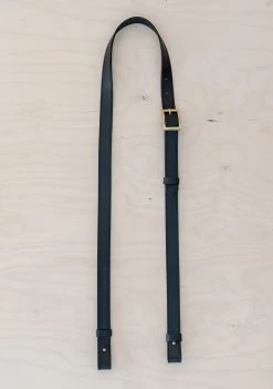 Leather Picnic Shoulder Strap -Cozy Scarves Shop SPSBKL LongShoulderPicnicStrapBlackLeather 2