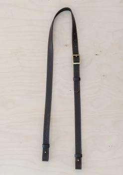 Leather Picnic Shoulder Strap -Cozy Scarves Shop SPSBRL LongShoulderPicnicStrapBrownLeather 2