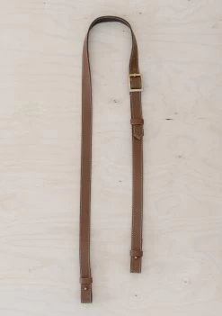 Leather Picnic Shoulder Strap -Cozy Scarves Shop SPSTAL LongShoulderPicnicStrapTanLeather 2