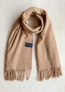 Cashmere Blanket Scarf In Camel -Cozy Scarves Shop STLPLCM211 LambswoolBlanketScarfinCamel
