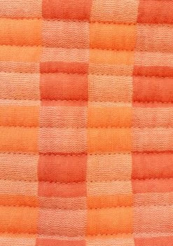Cotton Wash Bag In Apricot Checkerboard -Cozy Scarves Shop TBCBAP12 CottonWashBagApricotCheckerboard 2