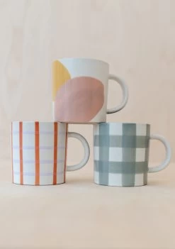 Lilac Check Mug 7 Lilac Check Mug -Cozy Scarves Shop TBCo.MugCollection 3