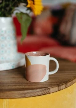 Blush Dot Mug 6 Blush Dot Mug -Cozy Scarves Shop TBCo.MugsColourfulLifestyleShoot 4