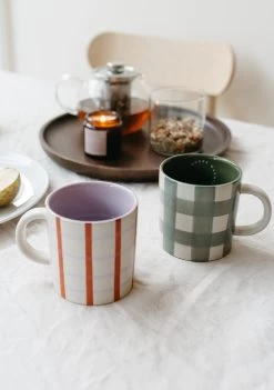 Lilac Check Mug 6 Lilac Check Mug -Cozy Scarves Shop TBCo.MugsLifestyle 10