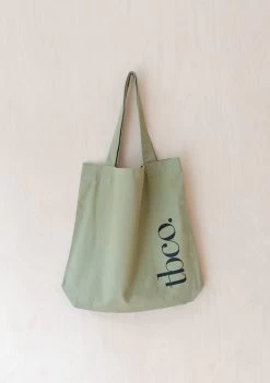 TBCo Recycled Cotton Tote In Olive