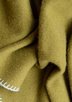 Merino Triangle Scarf In Green -Cozy Scarves Shop TSAMRBSGR11 MerinoTriangleScarfGreen 5