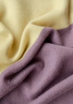 Merino Triangle Scarf In Lilac And Yellow 9 Merino Triangle Scarf In Lilac And Yellow -Cozy Scarves Shop TSAMRLIYL11 MerinoTriangleScarfLilac Yellow 5