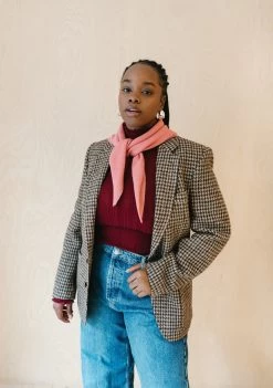 Merino Triangle Scarf In Pink