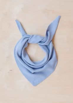 Cozy Scarves Shop -Cozy Scarves Shop TSLMRPLBL11 MerinoTriangleScarfinBlue 2