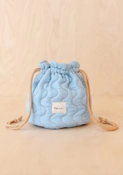 Cotton & Linen Wash Bag In Blue -Cozy Scarves Shop WBMTBU12 Cotton LinenWashBagBlue 2